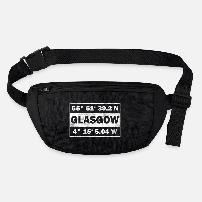 Glasgow Scotland Coordinates Glasgow Stanley/Stella recycled Hip Bag 
