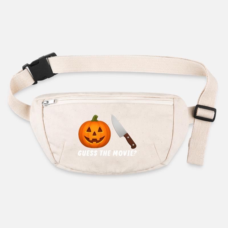 Pumpkin Jack-O-Lantern with Knife Stanley/Stella recycled Hip Bag 
