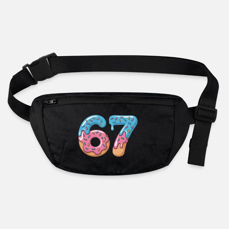 Donut numbers 6 and 7 Stanley/Stella recycled Hip Bag 