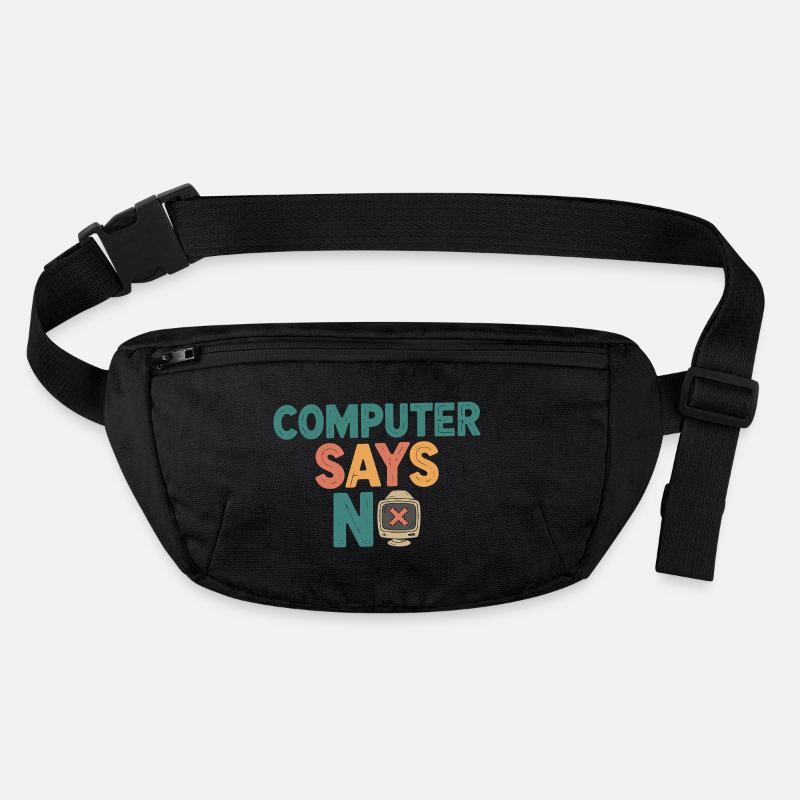 Retro Computer sagt Nein Stanley/Stella recycelte Gürteltasche