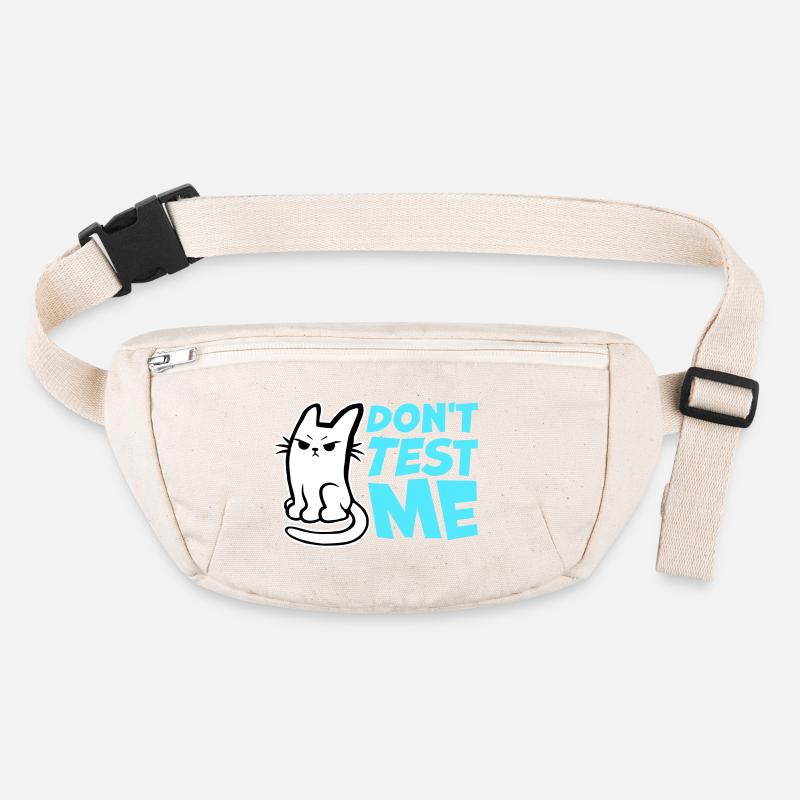 Ne me teste pas, chat coquin, citation drôle : logo Sac banane recyclé Stanley/Stella
