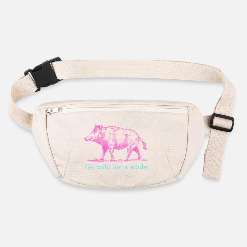 Wildeschwein Pink  - Go wild for a while Stanley/Stella recycelte Gürteltasche