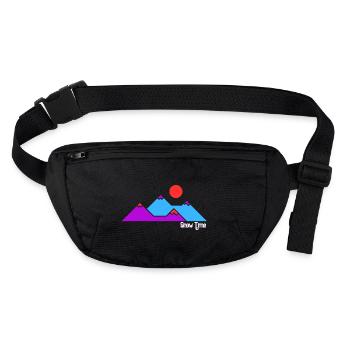 Schneezeit! SKI-SWEATSHIRT Für Skikomfort - Stanley/Stella recycelte Gürteltasche - Schwarz - Vorne