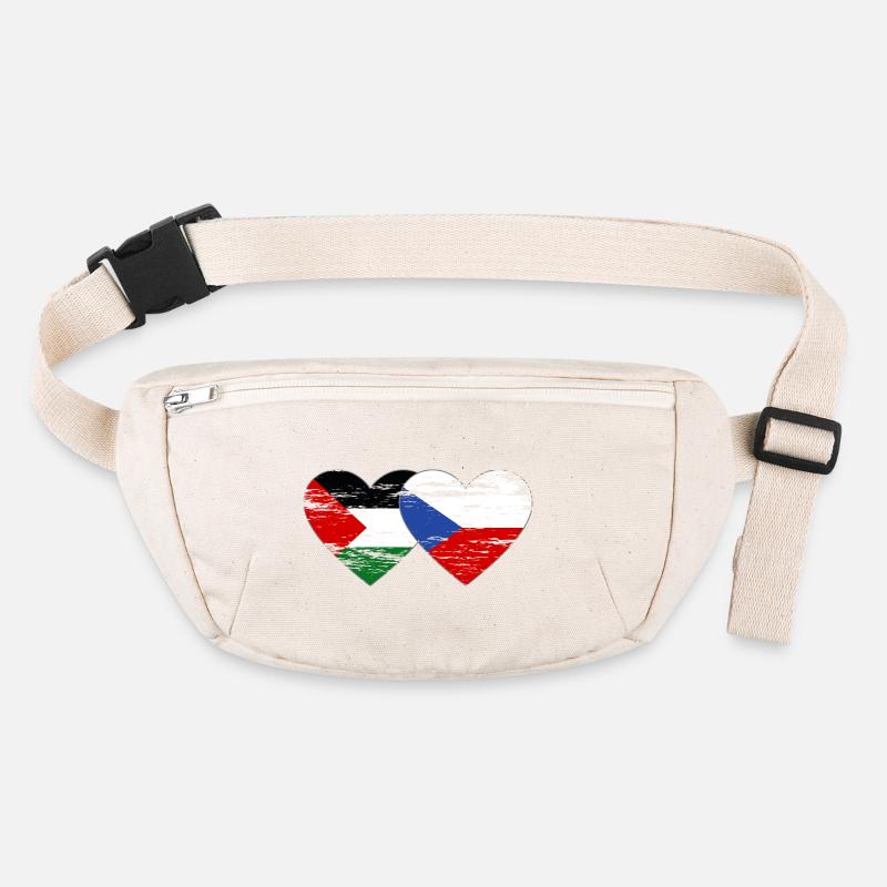 Palästina Tschechien Flagge Herz used Stanley/Stella recycelte Gürteltasche