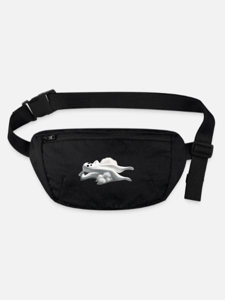 Halloween fantôme détendu - Fantasma Relax - Sac banane recyclé Stanley/Stella - noir - Devant