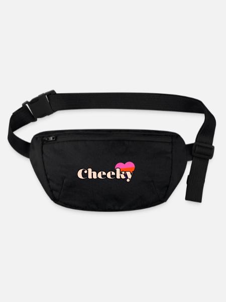 Cheeky Love ! Amour insolent , mon coeur - Sac banane recyclé Stanley/Stella - noir - Devant