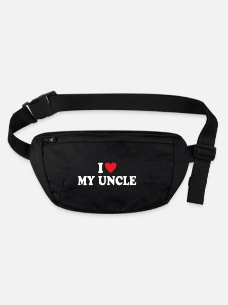 I Love My Uncle - Stanley/Stella recycelte Gürteltasche - Schwarz - Vorne