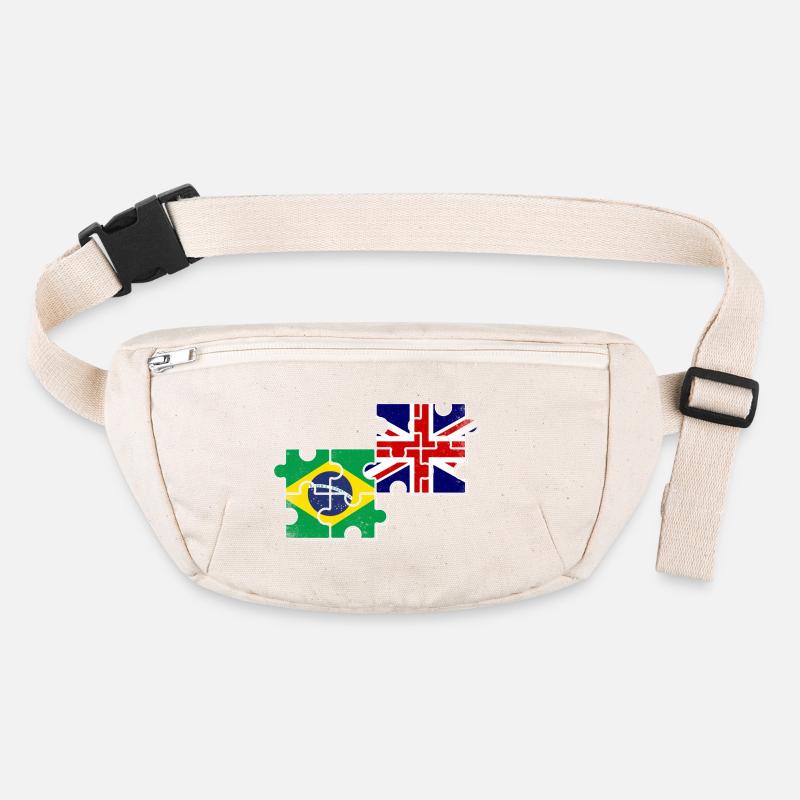 Brésil Grande-Bretagne Drapeau Brésilien Britannique Sac banane recyclé Stanley/Stella