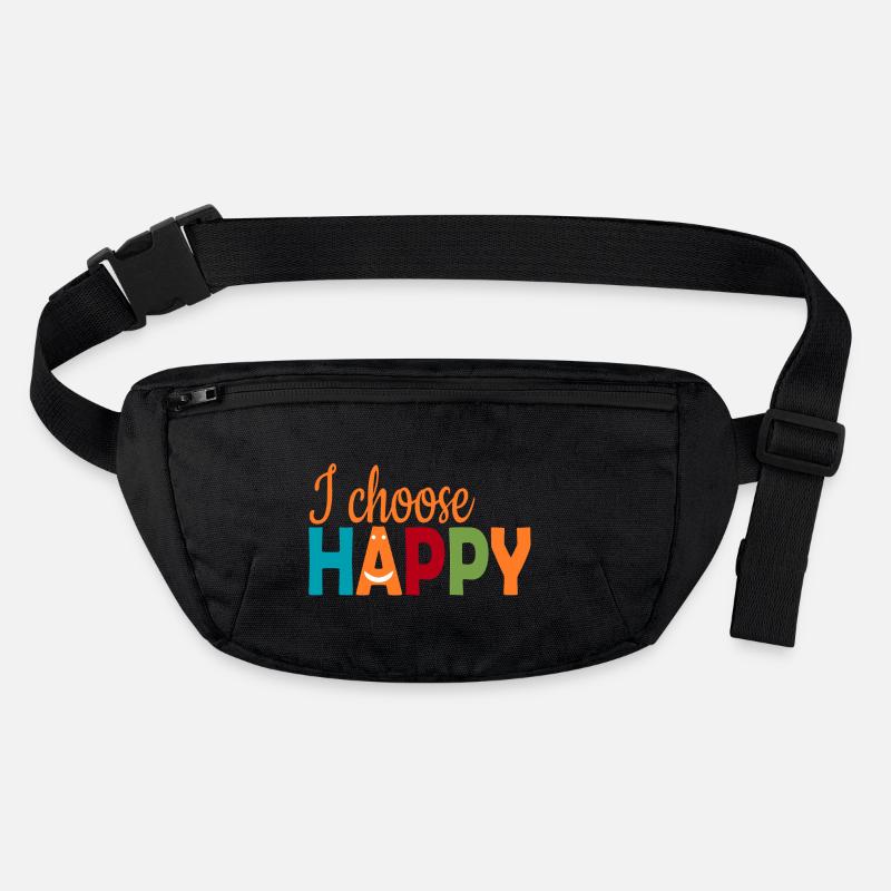 Je choisis Happy - Sac banane recyclé Stanley/Stella - noir