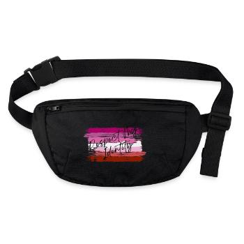 Respect My Identity - Stanley/Stella recycled Hip Bag  - black - Front