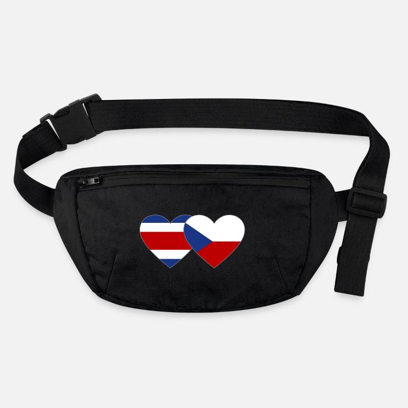 Coeur de drapeau de la République tchèque du Costa Rica Sac banane recyclé Stanley/Stella