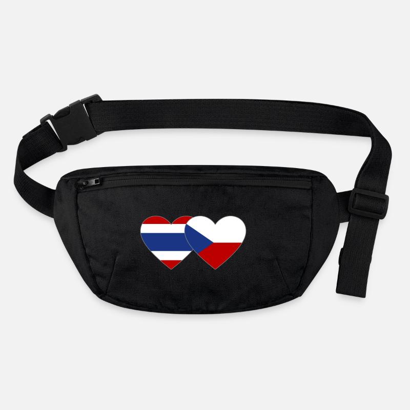 Coeur de drapeau de la République tchèque de Thaïlande Sac banane recyclé Stanley/Stella