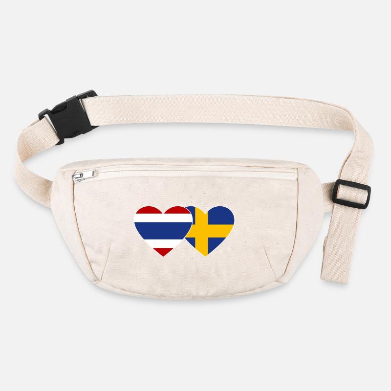Thaïlande Suède Drapeau Coeur Sac banane recyclé Stanley/Stella