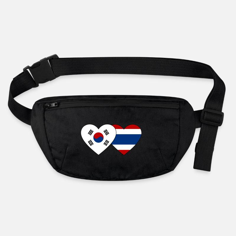 Corée du Sud Thaïlande Drapeau Coeur Sac banane recyclé Stanley/Stella