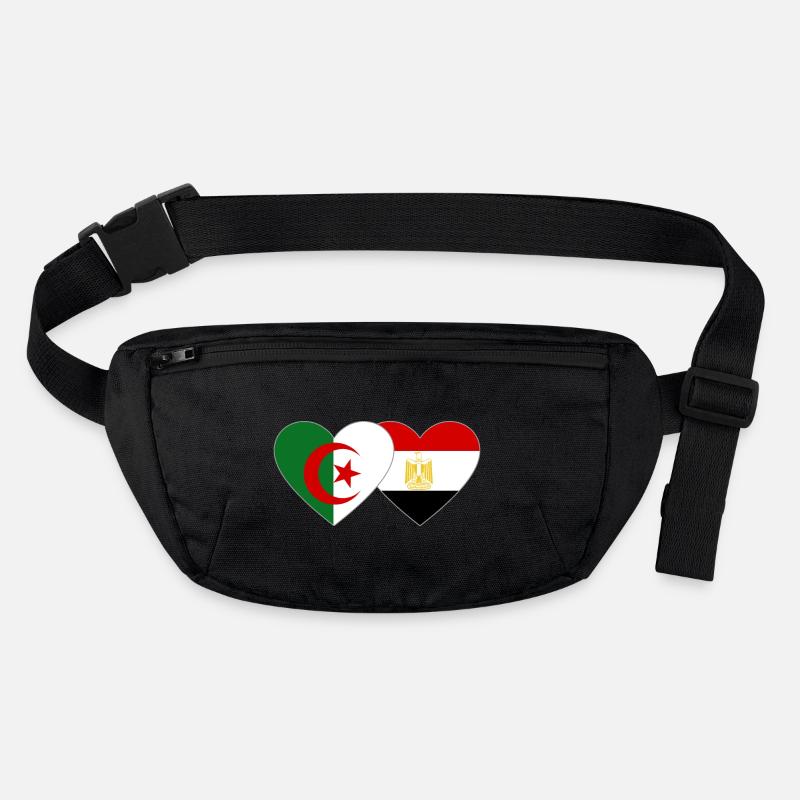 Algérie Egypte Drapeau Coeur Sac banane recyclé Stanley/Stella