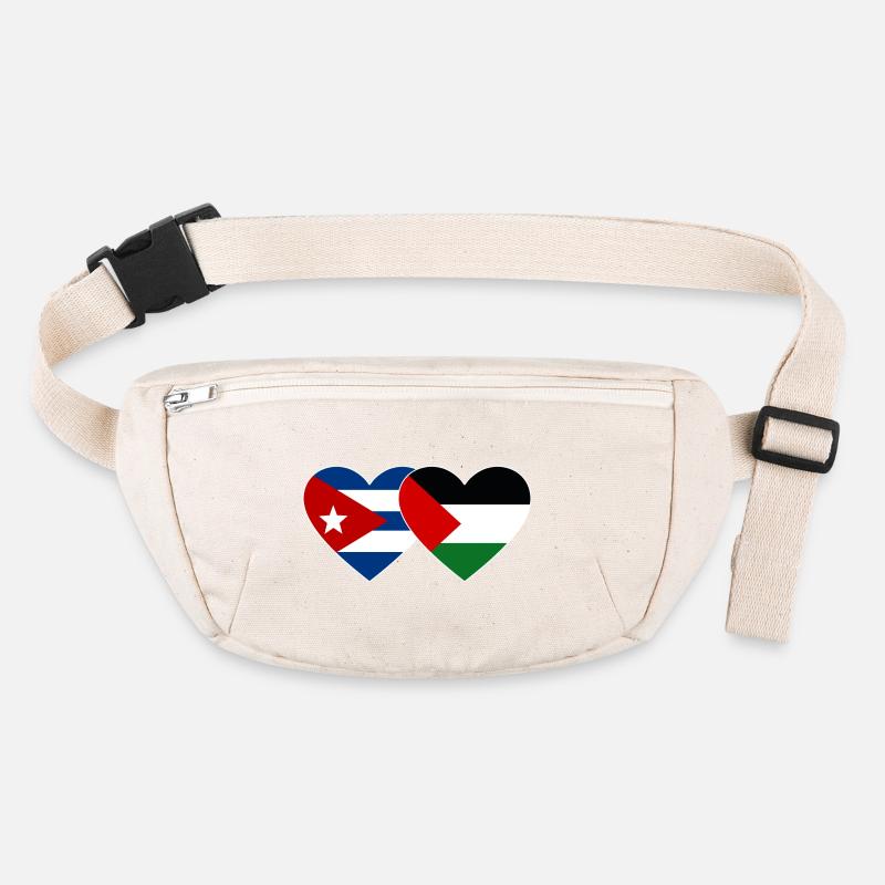 Cuba Palestine drapeau coeur Sac banane recyclé Stanley/Stella