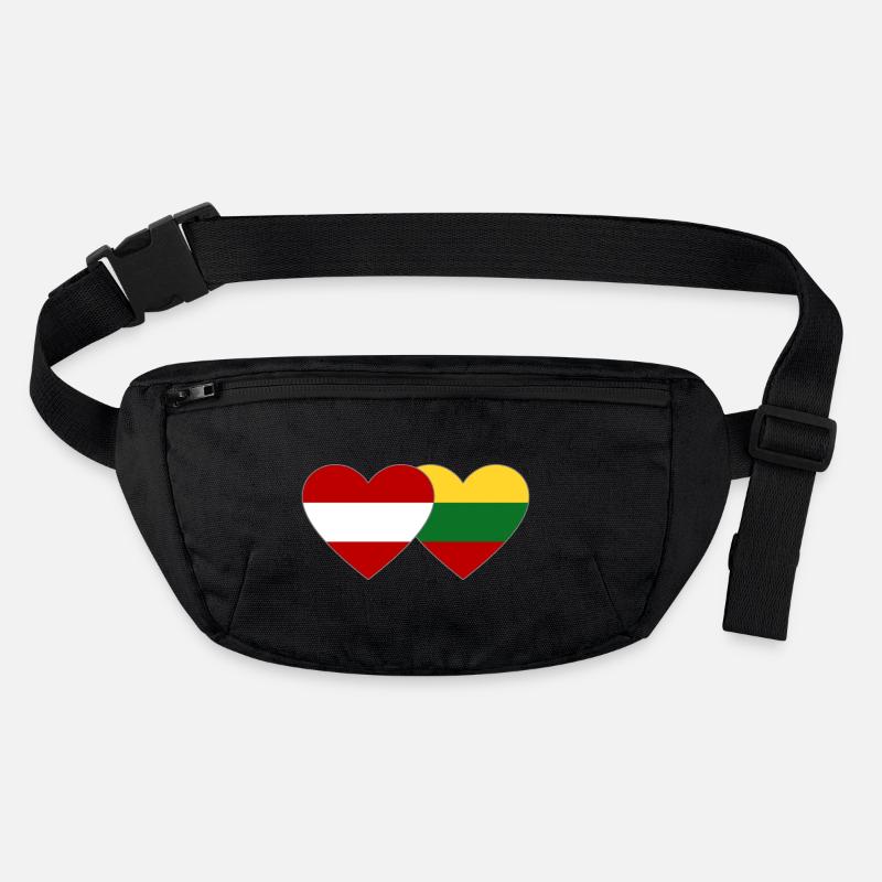 Austria Lithuania Flag Heart Stanley/Stella recycled Hip Bag 