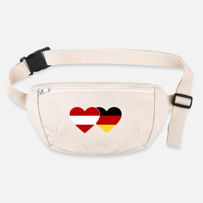 Autriche Allemagne Drapeau Coeur Sac banane recyclé Stanley/Stella