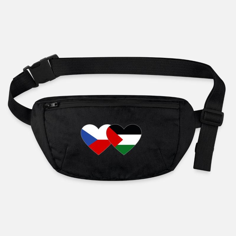 République tchèque Palestine Drapeau Coeur Sac banane recyclé Stanley/Stella