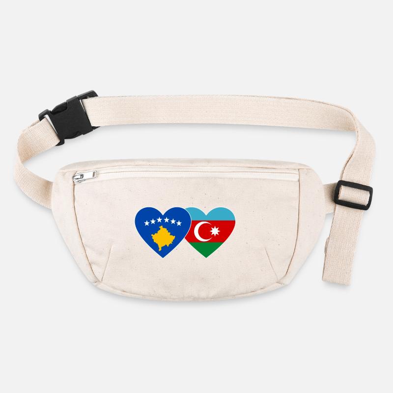 Kosovo Aserbaidschan Flagge Herz Stanley/Stella recycelte Gürteltasche