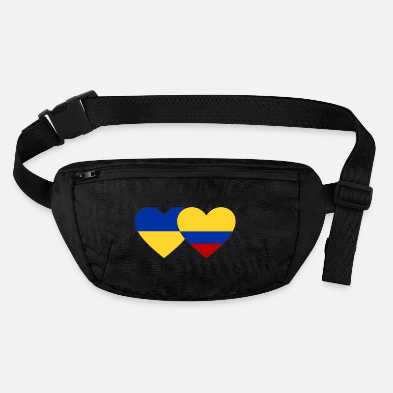 Ukraine Colombie Drapeau Coeur Sac banane recyclé Stanley/Stella