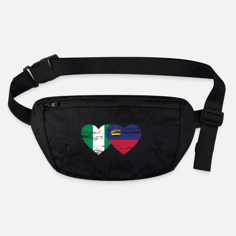 Nigeria Liechtenstein drapeau coeur utilisé Sac banane recyclé Stanley/Stella