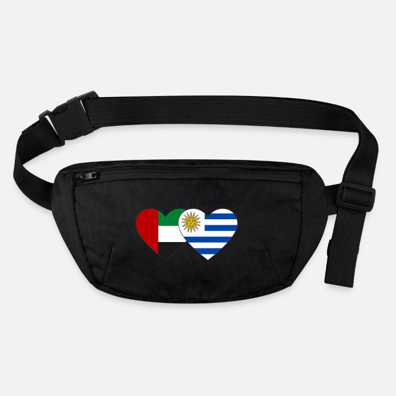 Émirats arabes unis Uruguay Drapeau Coeur Sac banane recyclé Stanley/Stella