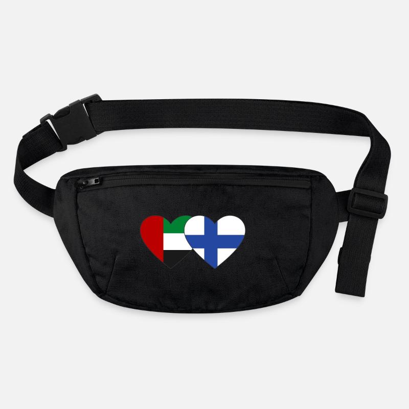 Émirats arabes unis Finlande Drapeau Coeur Sac banane recyclé Stanley/Stella