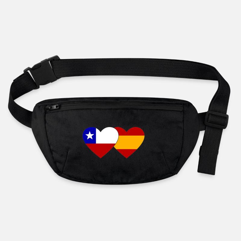 Chili Espagne Drapeau Coeur Sac banane recyclé Stanley/Stella