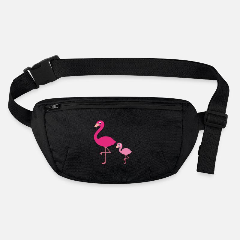 Flamingo Mutter mit Kind Stanley/Stella recycelte Gürteltasche