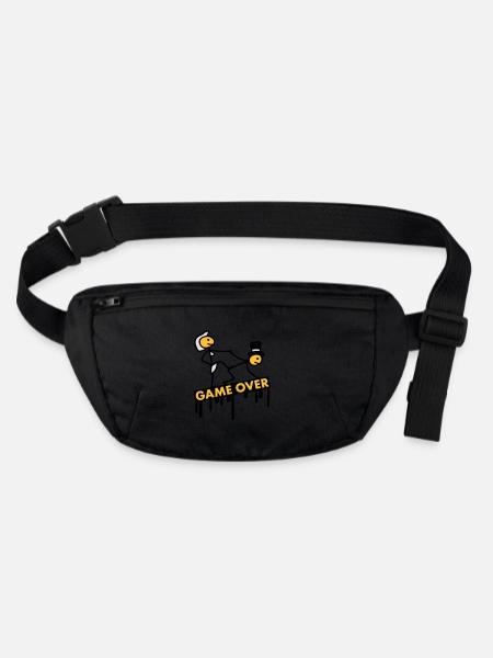 bachelor_party_game_over - Stanley/Stella recycelte Gürteltasche - Schwarz - Vorne