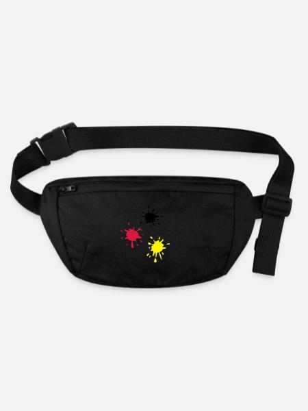 Kunst, Klecks, kunstklecks (super cheap!) - Stanley/Stella recycelte Gürteltasche - Schwarz - Vorne