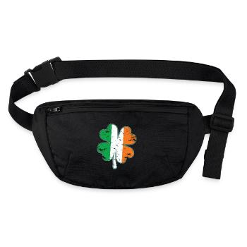 Saint Patrick's Day Gift Shamrock Ireland Flag Irish - Sac banane recyclé Stanley/Stella - noir - Devant