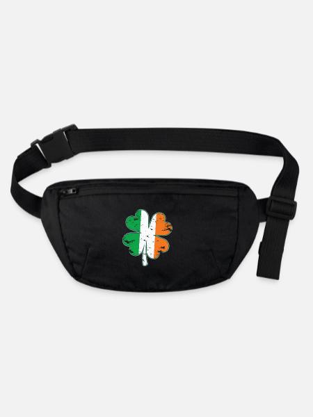 Saint Patrick's Day Gift Shamrock Ireland Flag Irish - Sac banane recyclé Stanley/Stella - noir - Devant