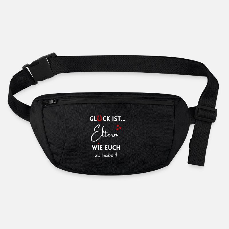 Glück ist, Eltern wie Euch zu haben - Stanley/Stella recycelte Gürteltasche - Schwarz