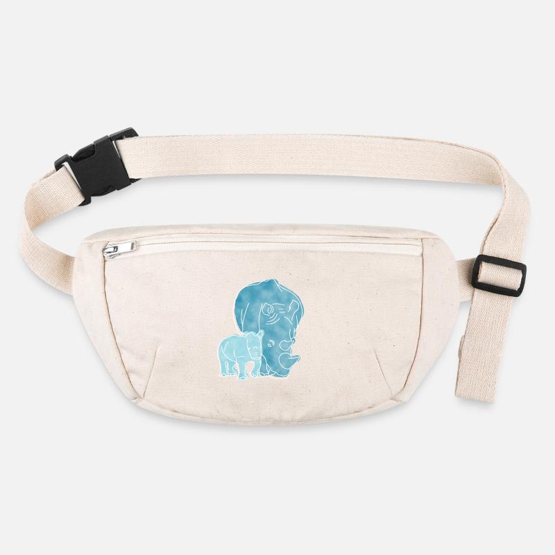 « Rhino », Boho Line Art Design, série « Big 5 » Sac banane recyclé Stanley/Stella
