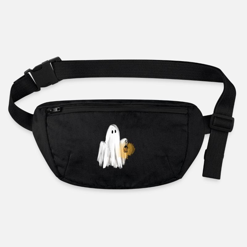 Spooky Season - kleiner Geist mit Laterne - Stanley/Stella recycelte Gürteltasche - Schwarz