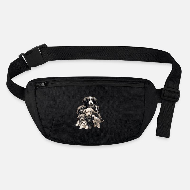 Niedliche Hunde Stanley/Stella recycelte Gürteltasche