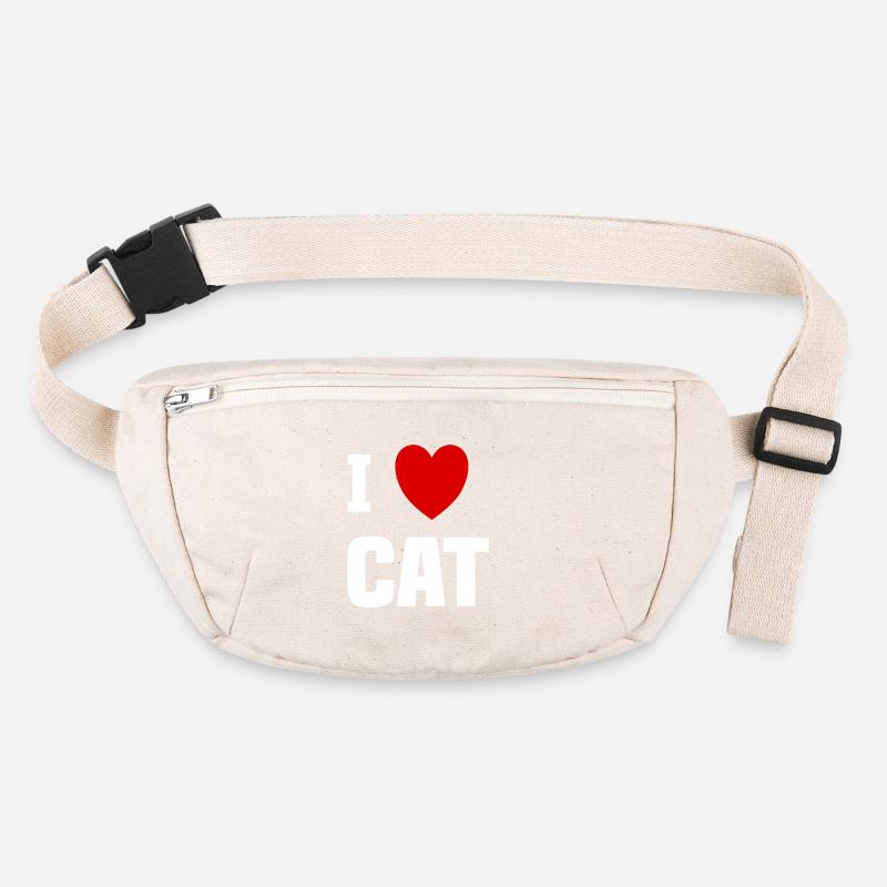 Ich liebe Katze Stanley/Stella recycelte Gürteltasche