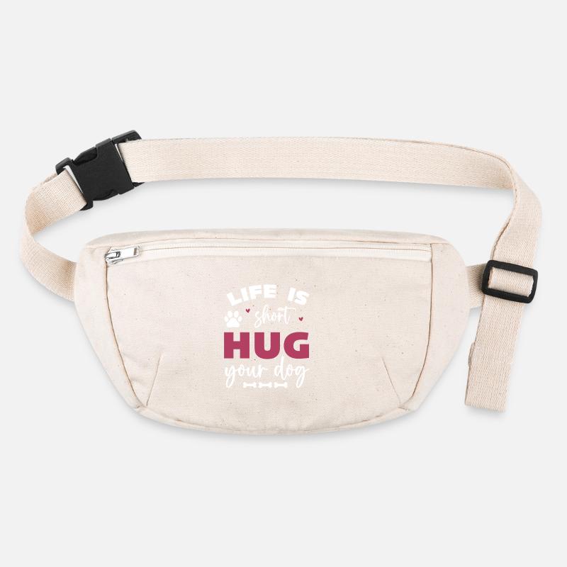 Das Leben ist kurz, umarme deinen Hund Stanley/Stella recycelte Gürteltasche
