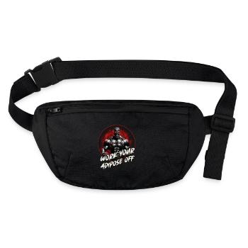 Musculation Motivation Muscle Skull Six Pack - Sac banane recyclé Stanley/Stella - noir - Devant