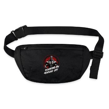 Musculation Motivation Muscle Skull Six Pack - Sac banane recyclé Stanley/Stella - noir - Devant