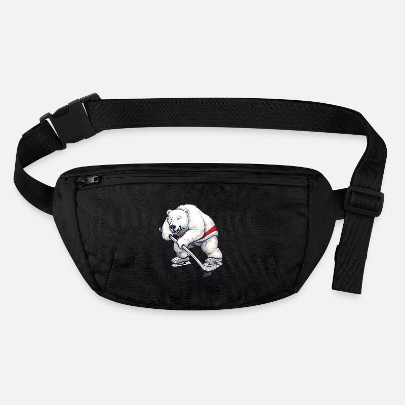 Eisbär Eishockey Spieler Design Stanley/Stella recycelte Gürteltasche