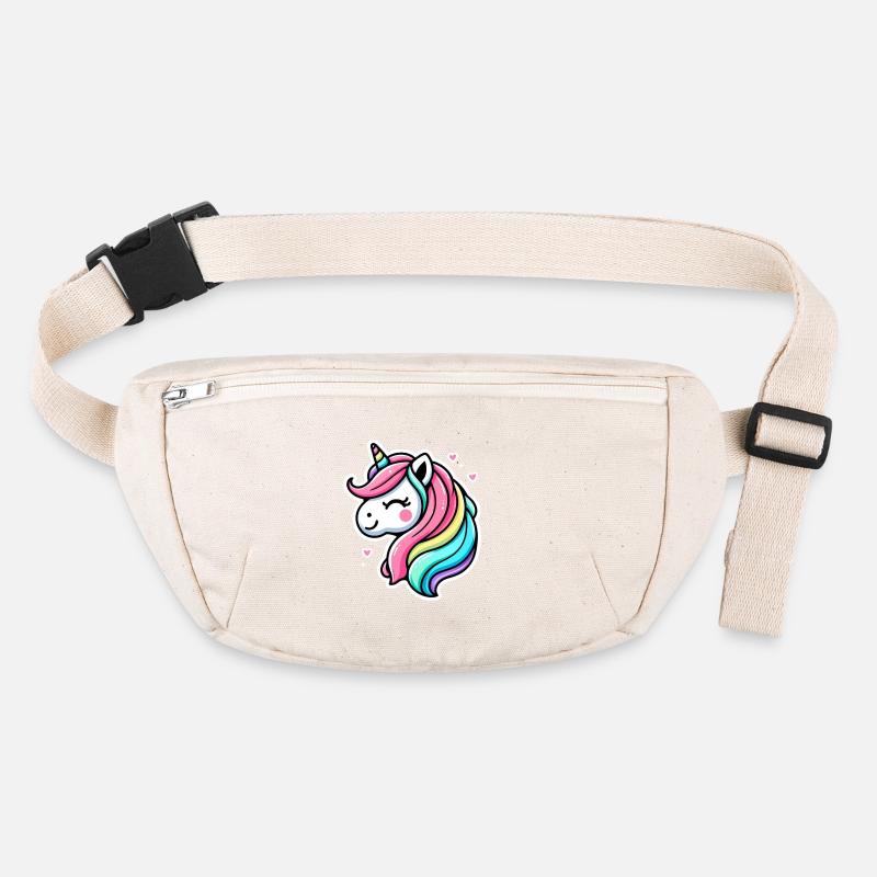 Einhorn Comic Regenbogen Herzen Stanley/Stella recycelte Gürteltasche