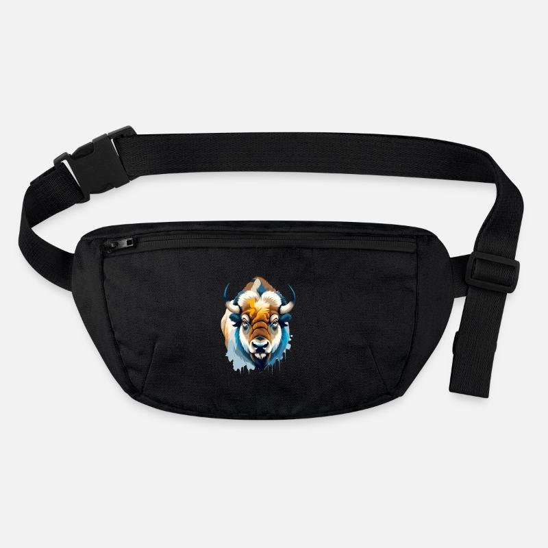 Bison Vector Art with Vibrant Colour Illustration Stanley/Stella recycled Hip Bag 