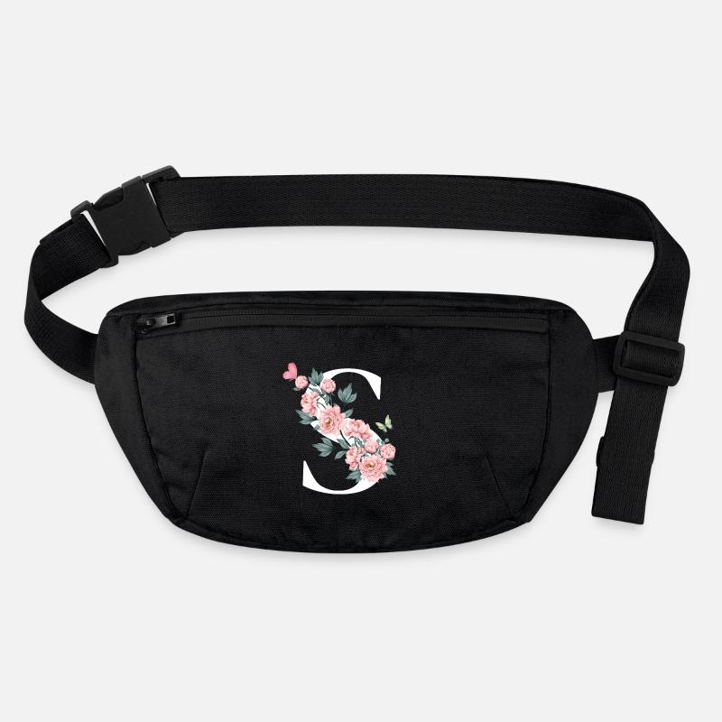 Lettre s fleurs rose Sac banane recyclé Stanley/Stella