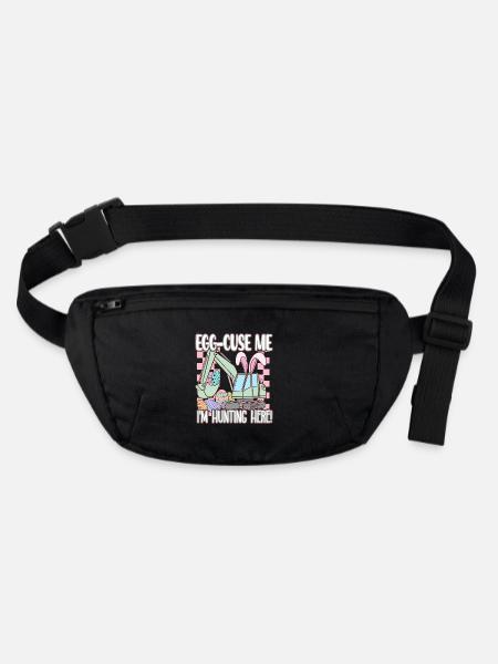 Egg cuse me Happy Easter - Stanley/Stella recycled Hip Bag  - black - Front