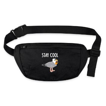 Cool Bleiben - Stanley/Stella recycelte Gürteltasche - Schwarz - Vorne