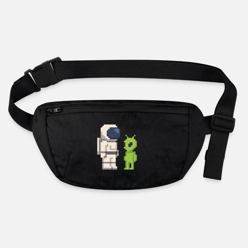 Pixel Astronaut trifft Alien Stanley/Stella recycelte Gürteltasche