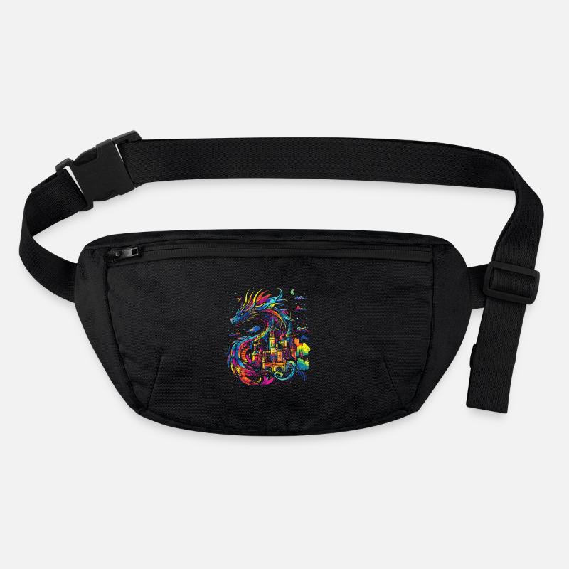 Dragon Castle Fantasy Magic Mythology Creature Stanley/Stella recycled Hip Bag 